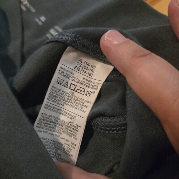 Old Navy active pants girls size xl green high rise flare criss cross waist - Picture 3 of 9